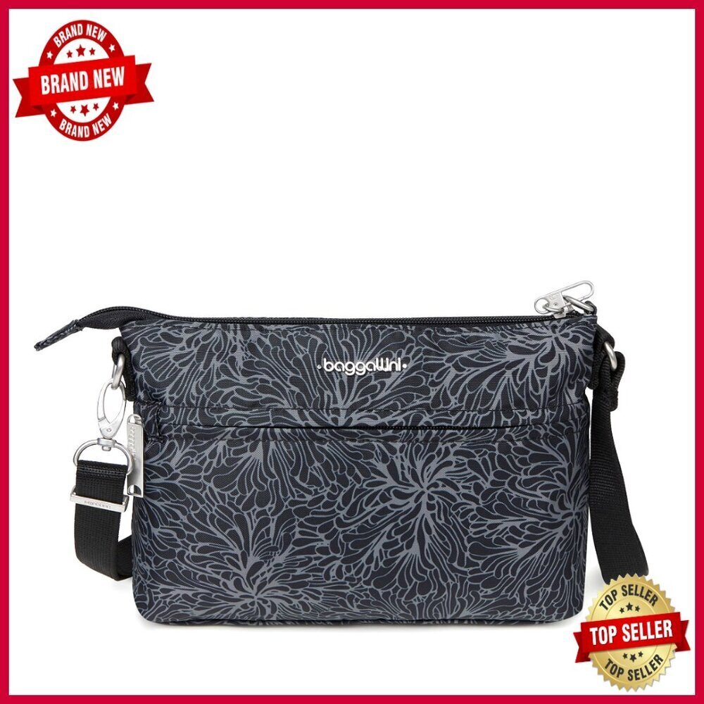 Anti-Theft Crossbody Bag with RFID Protection, Slash-Resistant Panels
